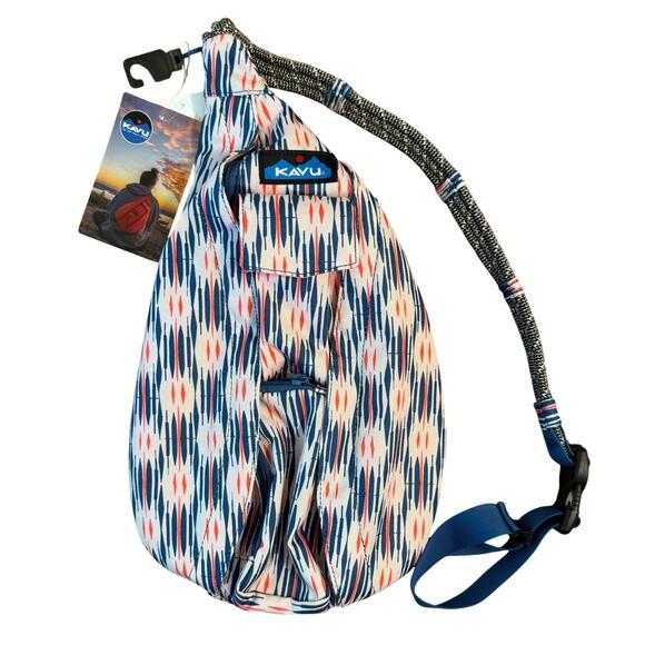 KAVU Mini Rope Sling One-Shoulder Backpack Hiking Travel Hazy Impressions 4L - Picture 1 of 7